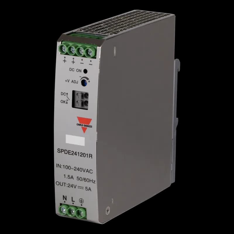 SWITCHING POWER SUPPLY, 24VDC 120W, SINGLE PHASE, SCREW TERMINALS, PFC, DC OK RELAY OUTPUT