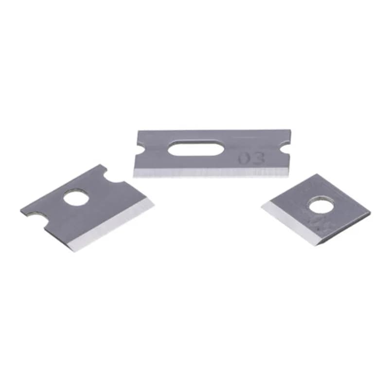 3 piece replacement blade set for the embedded cable stripper/cutter in the Tele-Titan Modular Plug Crimp Tool P/N 12507C