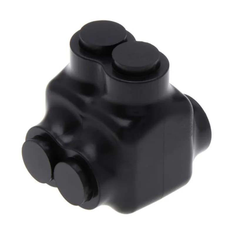 The Polaris ITD-4B Multi-Tap Dual-Sided Entry Vision Tap Connector features 2 ports sized for 4 - 14 AWG wires. The clear body allows users to see their conductor placement and is wrapped in a layer of plastisol insulation. Each dual-sided port is pre-loaded with an oxide inhibitor, with removable access plugs over the hex screws used to tighten the connections. Installs with a hex key and torque wrench, without any tape or additional supplies. Designed for use in a wide range of splicing applications, including installation in cable trays, panel boards, ducts, raceways or troughs.