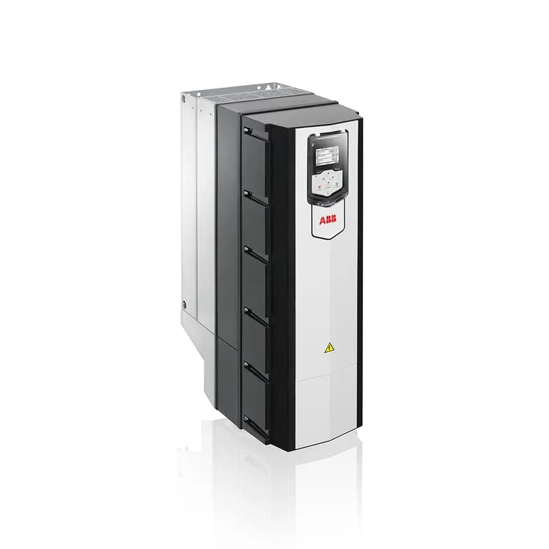 ABB - Low Voltage Drives ACS880-01-096A-5+B056+D150+K473+L502 - WALL-MOUNTED SINGLE DRIVE, Product Family: ACS880, Horsepower: 75 HP, Output Current: 96 A, Voltage: 480 VAC, Voltage Range: 380-500V, UL TYPE 12 (IP55), Wall-mounted, Local or Remote Mounted LCD Display and Keypad, Ethernet Adapter (EIP, MB/TCP, PROFINET), HTL Encoder Interface, Braking Chopper, 3-Phase Input, 3-Phase Output, Frame: R6, Product HxWxD: 34.81 in x 11.46 in x 16.4 in, Product Weight: 99 lbs
