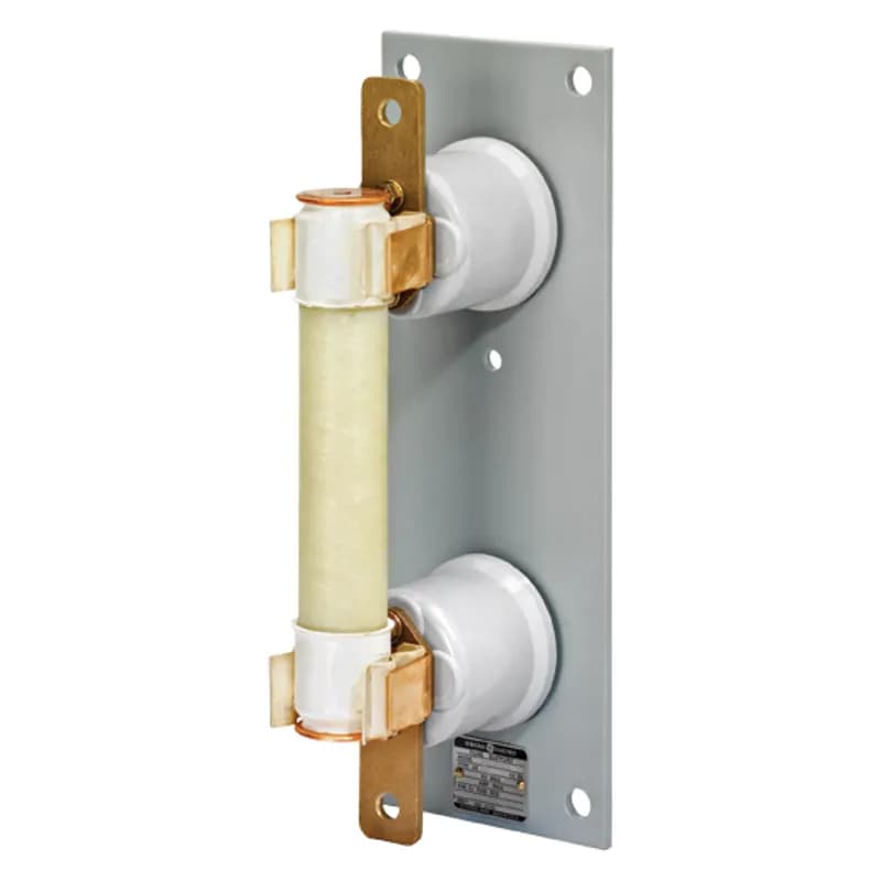 Fuse supports, non-disconnecting, are used primarily in potential transformer circuits, or where there is some other disconnecting or isolating device in series with the fuse in the circuit. Disconnecting switch devices have the additional feature of serving to isolate the equipment they protect. It should be noted that disconnecting switches are not load-breaking devices, therefore, the circuit must be open prior to the fuse disconnection. Select either a fuse support or a disconnecting switch for each fuse. Fuse supports and disconnecting switches include live parts for both ends. Both fuse supports and fuse disconnect switches can be mounted vertically or horizontally. The type EK are used for indoor installations while the type EKO are used outdoors. 15500 Volts EK-1C AGJ series.