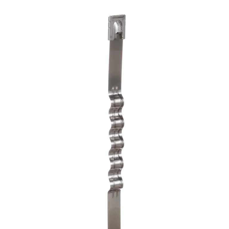Panduit MLT Wave-Ty Ties readily expand and contract to accommodate electric heat trace applications. Plus, ties are built with 316 stainless steel, so it is perfectly suited for harsh and difficult environments. Heavy, 14.3L (363mm), Bundles up to 4.0 (102mm), 50pc.