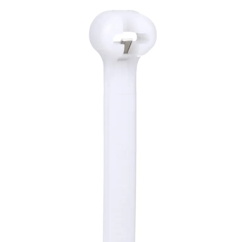 Dome-Top barb ty cable tie, light-heavy cross section, 11.8 (300mm) length, nylon 6.6, natural, bulk package.