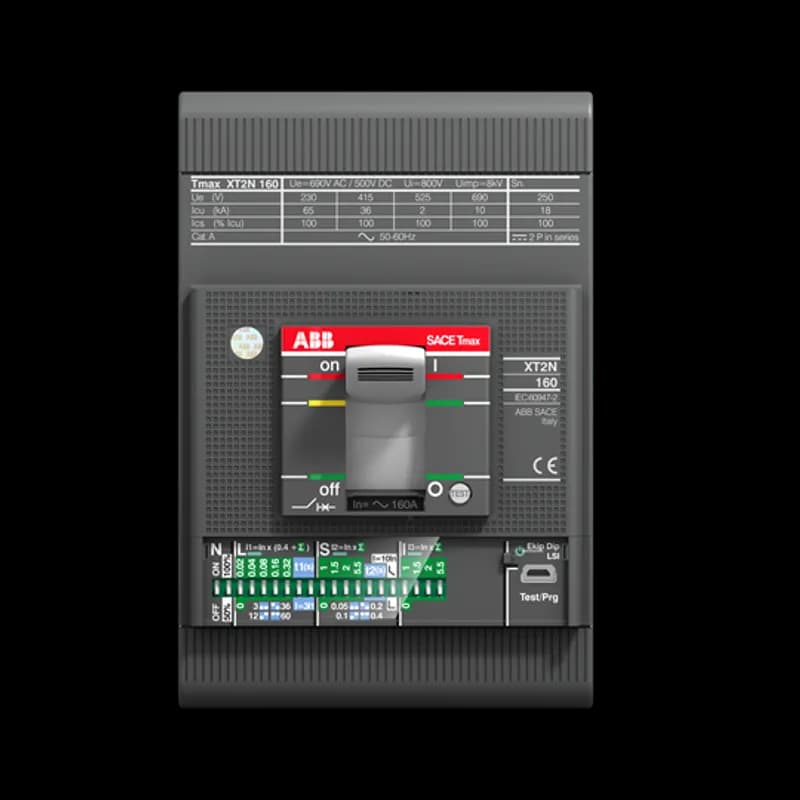 ABB - Electrification XT2HU3125GFF000XXX - C.BREAKER TMAX XT2H 125 UL/CSA FIXED THREE-POLE WITH FRONT TERMINALS AND SOLID-STATE RELEASE IN AC EKIP-LSIG R 125 A
