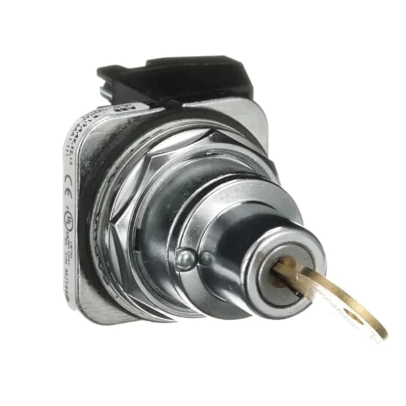 A3 30mm Selector Switch, Keyed,2 Position Maintained,Remove Key Left ,CamA,,,1NO+1NC