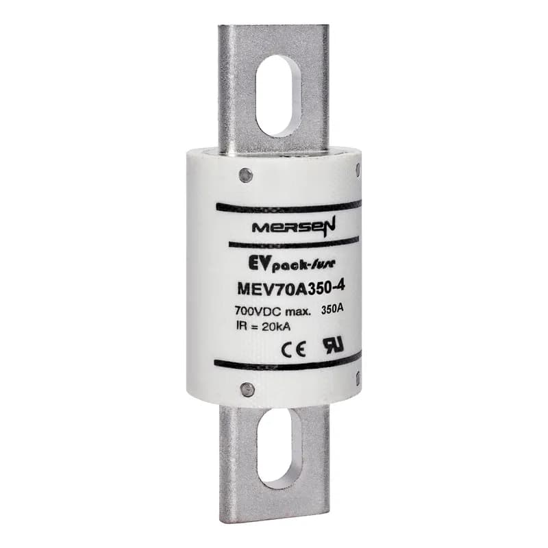 EVpack Fuse 700VDC UL 350A Max. Rated Breaking Capacity DC: 20 kA @ 700 V L/R ≤ 1 ms Bolted