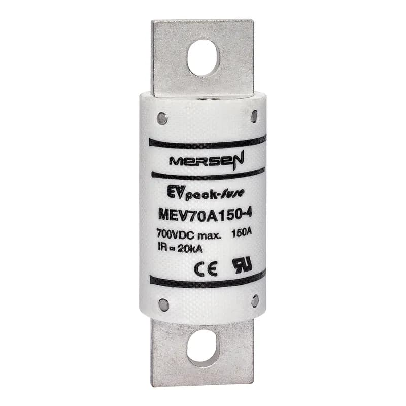 EVpack Fuse 700VDC UL 150A Max. Rated Breaking Capacity DC: 20 kA @ 700 V L/R ≤ 1 ms Bolted