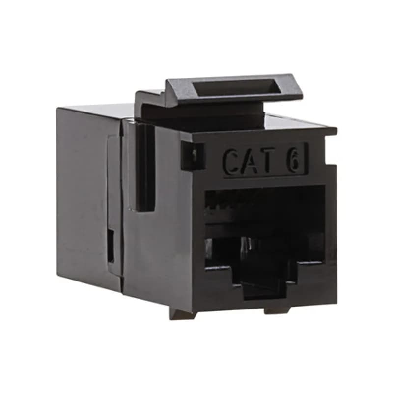NSI Industries 768BK-1 - Cat6 Keystone Coupler, F to F, Black UTP. 1/Bag.