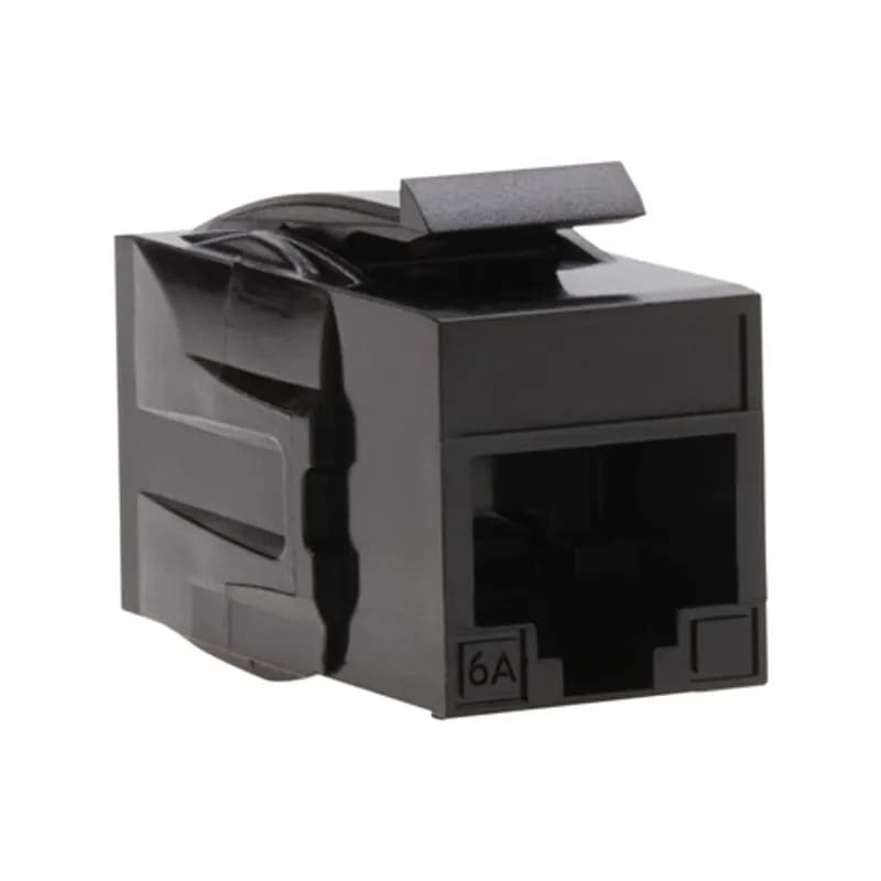 NSI Industries 770BK-1 - Cat6A Keystone Coupler, F to F, Black UTP. 1/Bag.