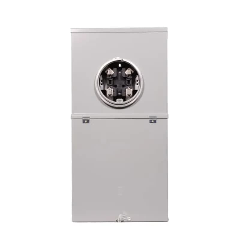 PowerMark Gold Meter Socket Load Centers are an ideal option for residential applications. Additonally, PowerMark Gold Meter Socket Load Centers provide increased reliability and maximum circuit layout flexibility. All our PowerMark Gold Meter Socket Load Centers are built with high-quality materials for extended durability. Furthermore, their perfected design allows for an easy and fast installation. The TSM420CSCU is a main breaker meter socket with a ring and features spaces for 4, 1" breakers, a 200A main ampere rating, a copper bus, and an outdoor suitable, surface enclosure.