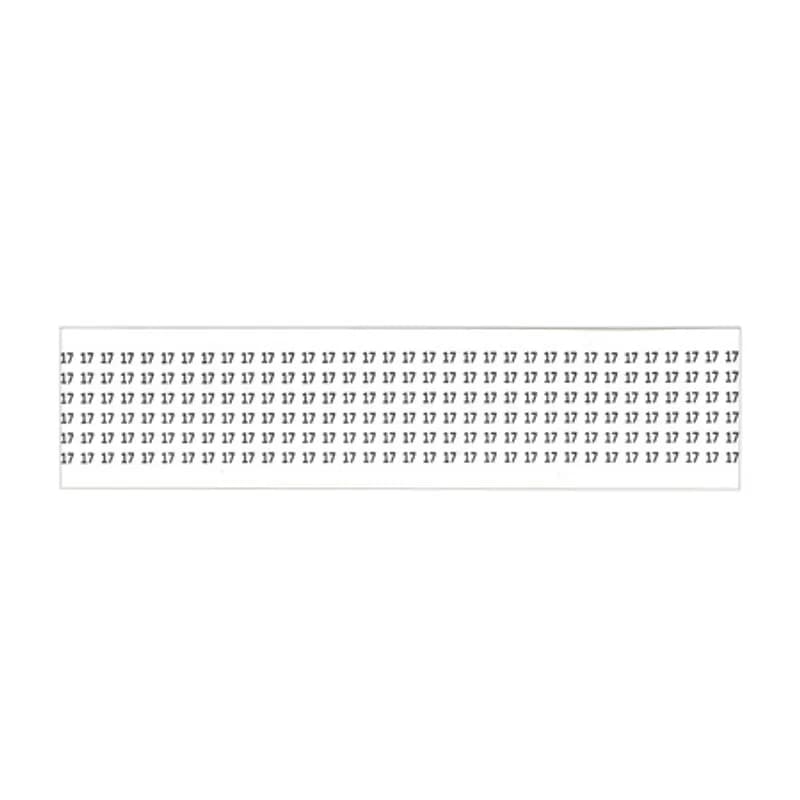 Wire Marker Cards (#17) vinyl impregnated cloth markers 1.5" long