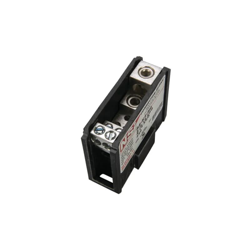 NSI Industries AS-K2-H6 - Power Distribution Block-Small (2) 2/0-14 AWG Primary (6) 4-14 AWG Secondary Power Distribution Blocks are made of high strength, high-conductivity aluminum alloy and are mounted in a high-strength glass-filled polyester base. Each block can stand alone or combine with other blocks to form a multi-block set.