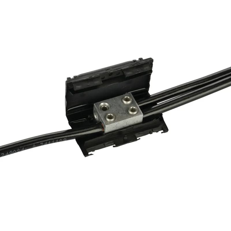 NSI Industries ESGTS-2 - Easy-Splice Gel Tap Splice Kit with Connector for #14 - #2 AWG The Easy-Splice gel tap splice kit provides a fast and simple method for connecting, insulating, and environmentally sealing low-voltage splices. The splice kit is designed for underground and overhead environments and is useful for street lighting applications. The splice kit's dual-rated mechanical connector splices a wide range of cables, including copper and aluminum. The connector's four port design allows maximum inventory flexibility. The sealant gel protects the connection from moisture ingress, corrosion and pollution. The hinged splice closure can be installed over the connector in seconds by simply snapping the cover shut. Qualified to ANSI C119.1-1986 for underground splicing. Rated -40 degrees C to 90 degrees C.
