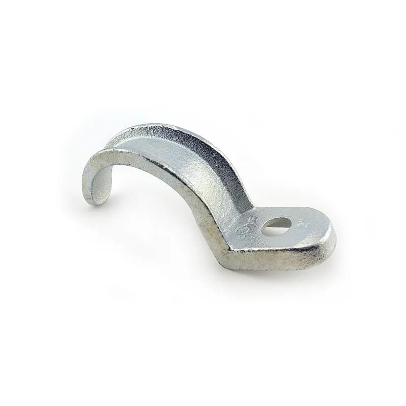 Strap, One Hole Pipe, Malleable Iron, Size 2 Inch