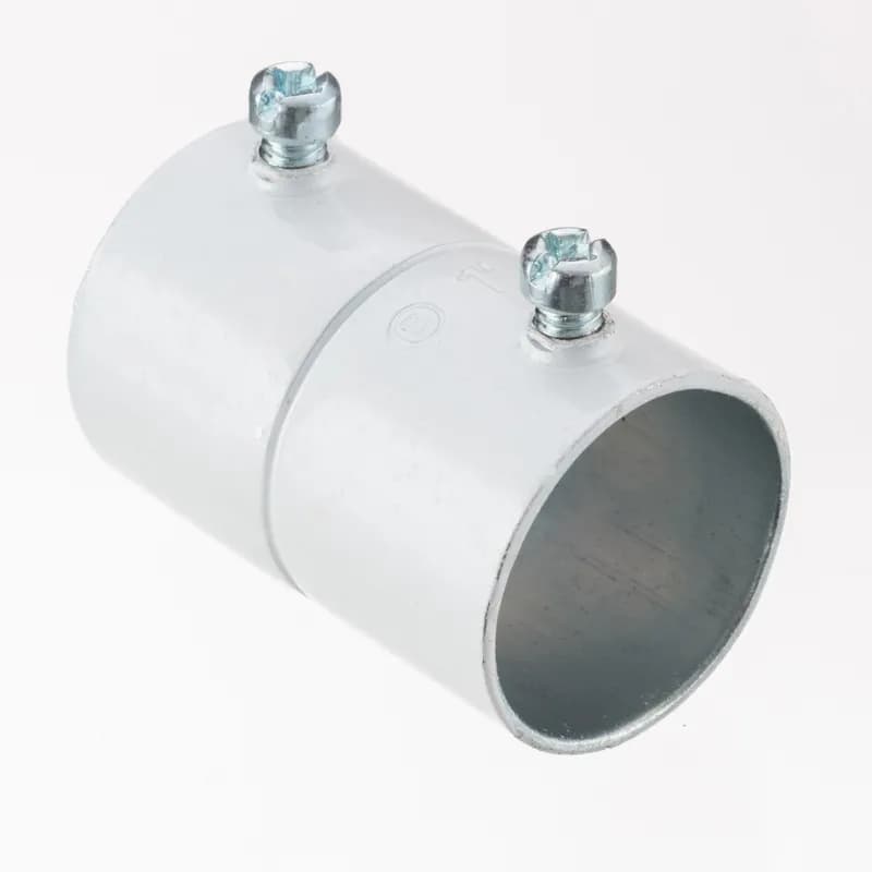EMT Couplings, Color-Coded, Steel, White, Size 1"