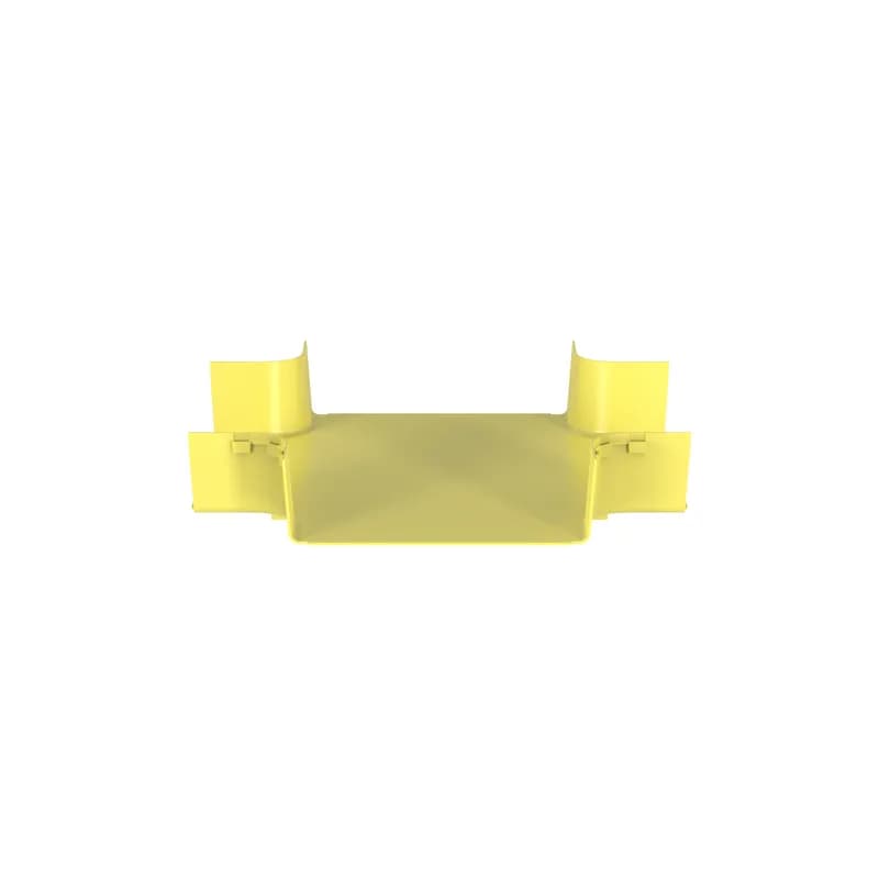 The FiberRunner 4-Way Cross Channel Fitting is used in cable management to create a horizontal 4-way cross intersection with two 12 inch x 4 inch exits. It also attaches to 12x4 channels and/or fittings. The 4-way cross channel fitting accepts the optional split cover.