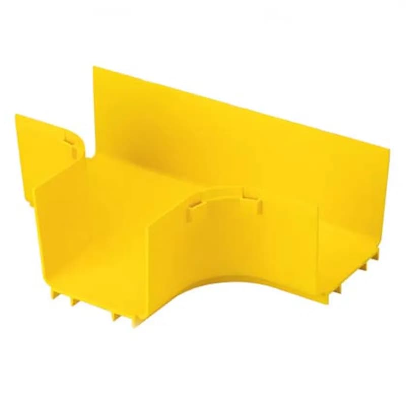 The FiberRunner 4x4 Horizontal Tee attaches to the 4x4 channel and/or fittings to create a 90 horizontal branch from a straight horizontal run.