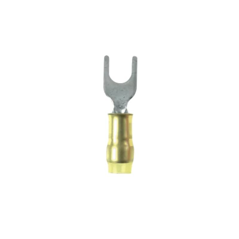 Fork Terminal, nylon insulated, 26 - 22 AWG, #6 stud size, standard package.