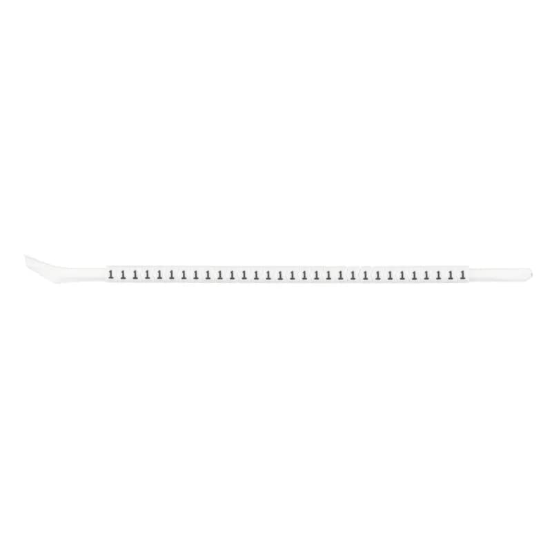 Clip-On Wire Markers, 0.13-.15 Wire OD, Black/White 300 PC, Legend: '1'.