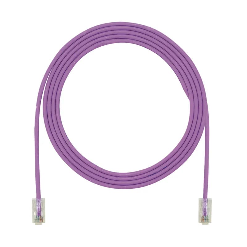 Category 5e performance, 28 AWG UTP patch cord with Pan-Plug Modular Plugs on each end. Violet. 2.5 meters.