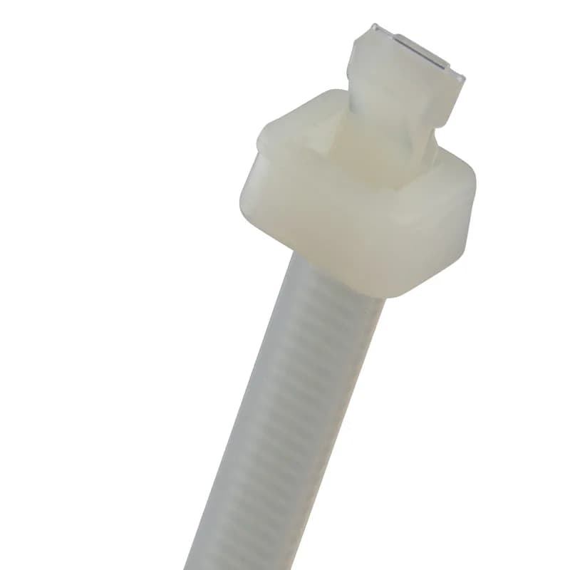 Sta-Strap cable tie, releasable, intermediate cross section, 8.1 (206mm) length, nylon 6.6, natural, standard package.