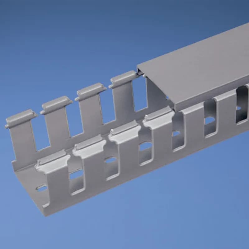 Panduit NNC25X50LG2 - Panduct type NNC halogen-free metric wiring duct, 25mm W x 50mm H x 2M length, halogen-free, light gray.