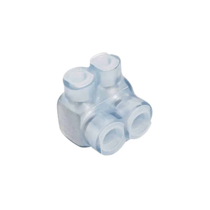 Multi-Tap connector, single-sided, clear insulation, 6 ports, #4 - #14 STR.