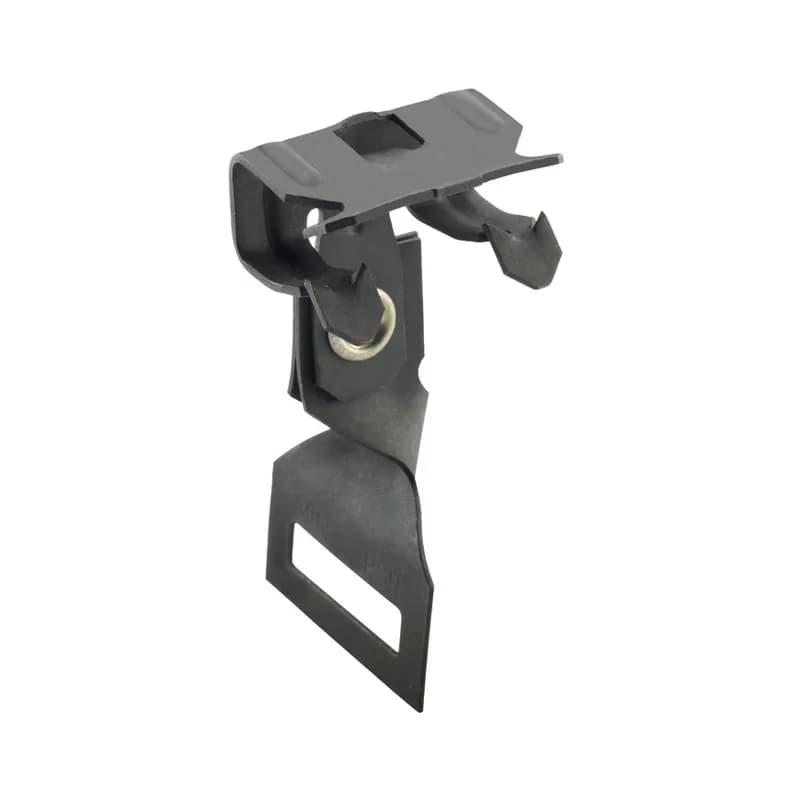 Strap hanger clip with hammer-on beam clamp for 5/16 - 1/2 flange - 90 degrees.
