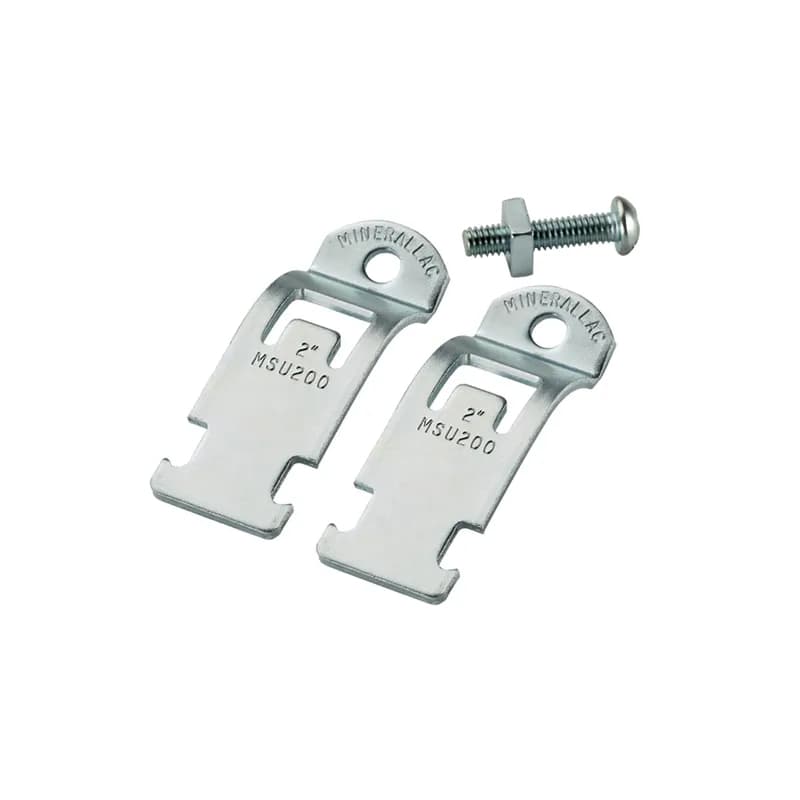 Universal strut clamp for 1 1/4" EMT/Rigid/IMC conduit, 200 lbs. static load capacity.