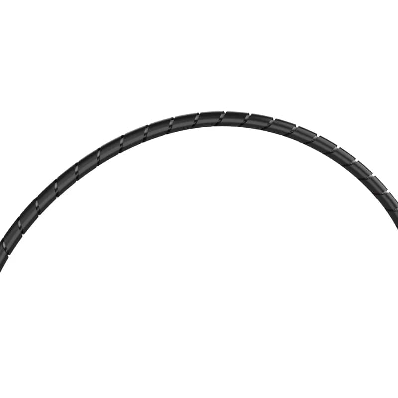 The T50F-C0 Polyethylene Spiral Wrap provides continuous abrasion protection for wires, cables, and tubing. The spiral wrap harnesses multiple cables into a single manageable bundle while allowing for breakouts. Lightweight, flexible, durable protection allows for use with irregular shapes. Rated for use up to 122 F (50 C). 0.50" (12.7 mm) diameter x 100' (30.5 m) long. Bundle Diameter Range 0.375" to 4" (9.5 mm to 101.6 mm). Color Black.