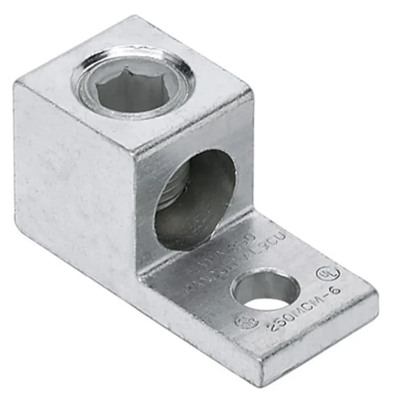 Panduit LAMA300-56-QY - One-hole, aluminum, single barrel lug, type LAMA, #6 AWG - 300 kcmil, 5/16 (7.9mm) stud hole.