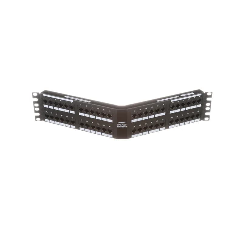 Cat 6 Punchdown Patch Panel, 48 Port, Angled.