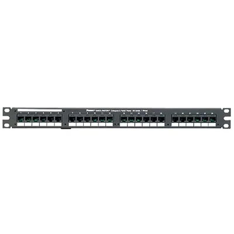 Panduit DP24584TV25Y - DataPatch 24-port, Category 5e, patch panel with 24 RJ45 ports wired to two RJ21 Telco connectors, (1 RU)