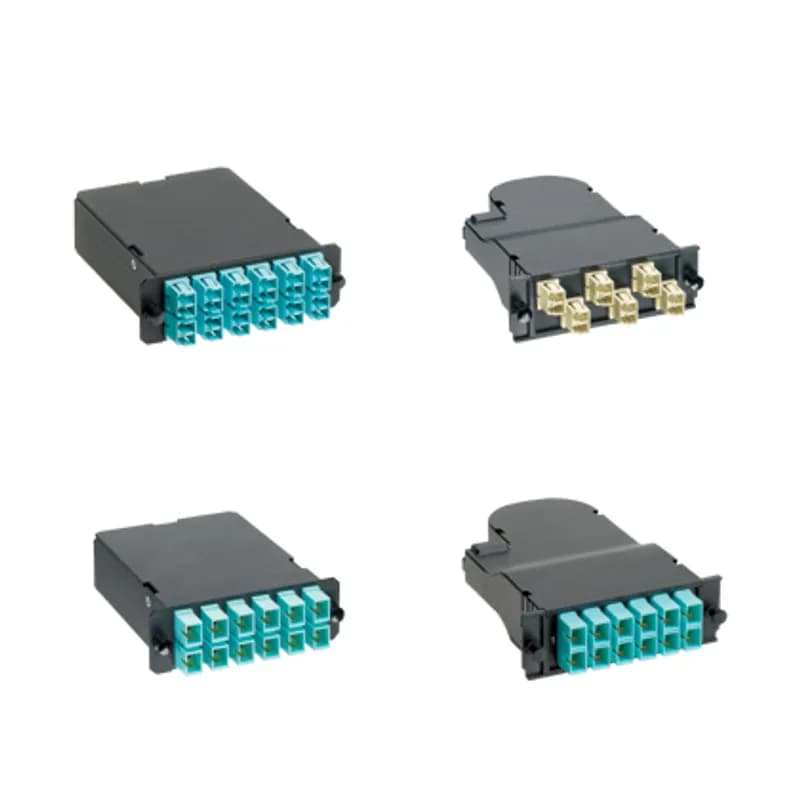 12-fiber cassette OM1 62.5/125 m six LC duplex adapters to one male pre-terminated MTP* connector. Standard Method A