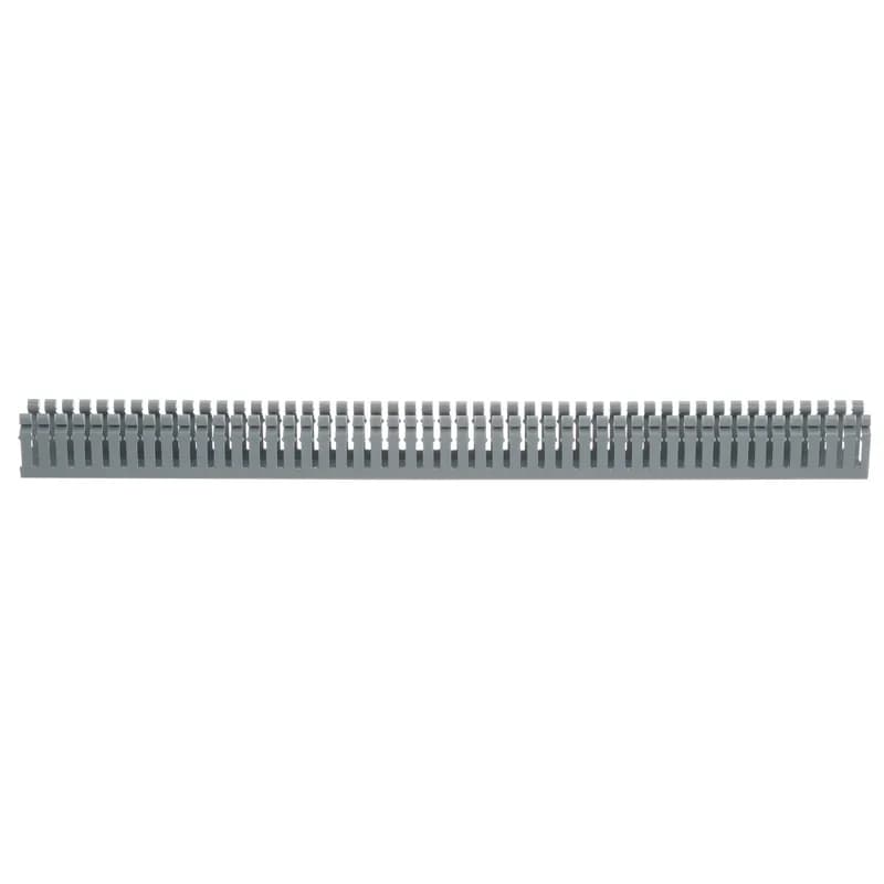 Panduct type HN hinged cover narrow slot wiring duct, 2 W x 2 H, 6' length, PVC, light gray.