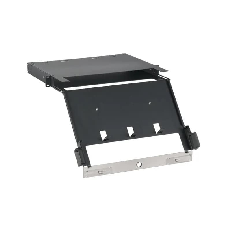 The Opticom Rack Mount Fiber Enclosure is the Open Access version of the FCE1U. It ensures network reliability by housing, organizing, managing and protecting fiber optic cable, terminations, splices, connectors and patch cords. It is black, made of steel and uses up to 4 FAP or FMP adapter panels in a 1 RU footprint for maximum patch field density. 1.73"H x 17.60"W x 17.9"D (43.9mm x 447.0mm x 454mm)
