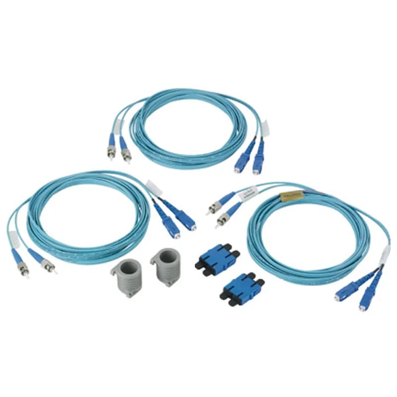 Duplex SC SC 62.5/125 m multimode reference cable assembly kit, includes: 2 duplex std grade SC to ref grade SC reference cables (2m) 1 duplex std grade SC to ref grade SC master cable (2m) 2 SC duplex adapters (zirconia ceramic split sleeves) 2 mandrels (62.5/125 m)