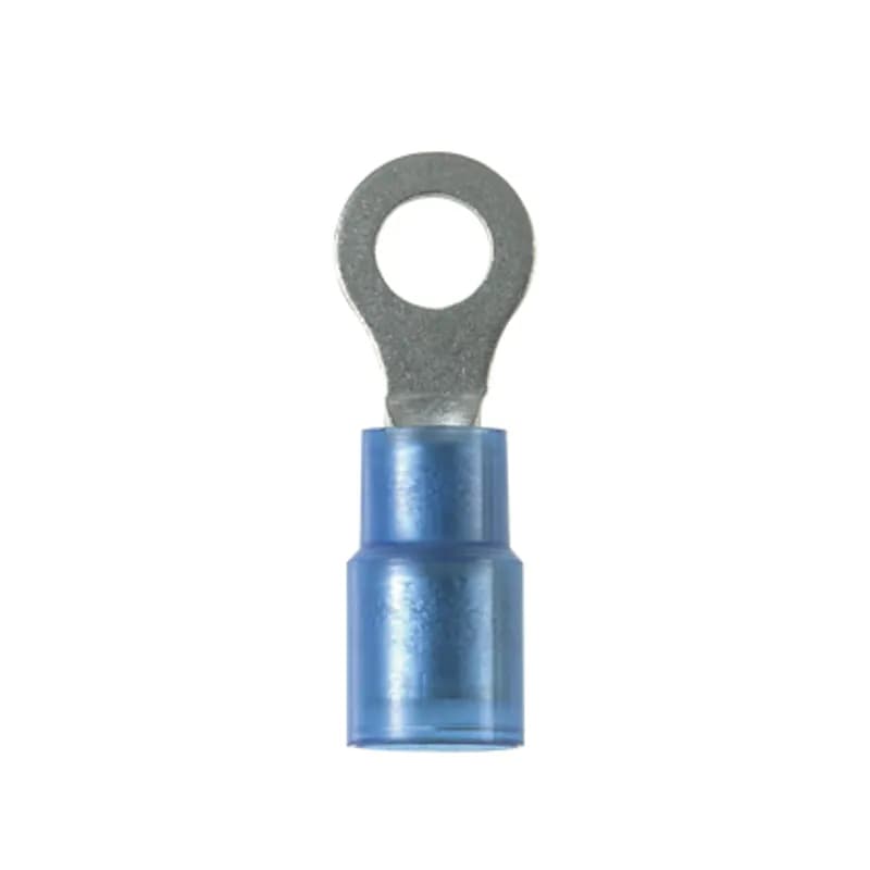 Panduit PN14-14RX-L - Ring Terminal, 16 14 AWG, 1/4" stud size, nylon insulated, expanded insulation for large wire O.D.