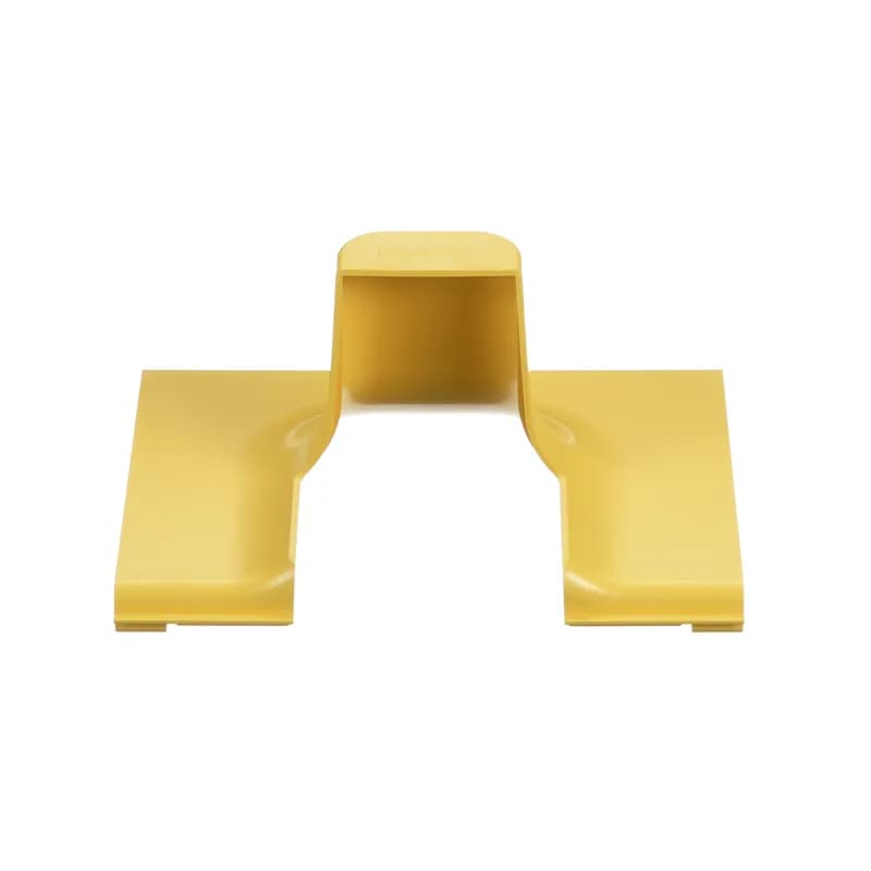 The FiberRunner 6x4 Spill-Over Fitting Cover is used to fully enclose a 6x4 channel in conjunction with the 2x2 spill-over junction. The spill-over junction cover snaps onto the channel base. It has a hinged feature that allows easy access to add or remove cables.
