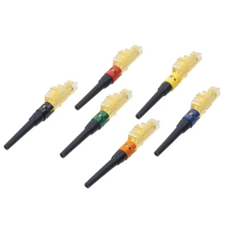 Pre-Polished Keyed LC Duplex OptiCam OM3/OM4 Connector (Keyed H, Aqua) with 900um Aqua boot