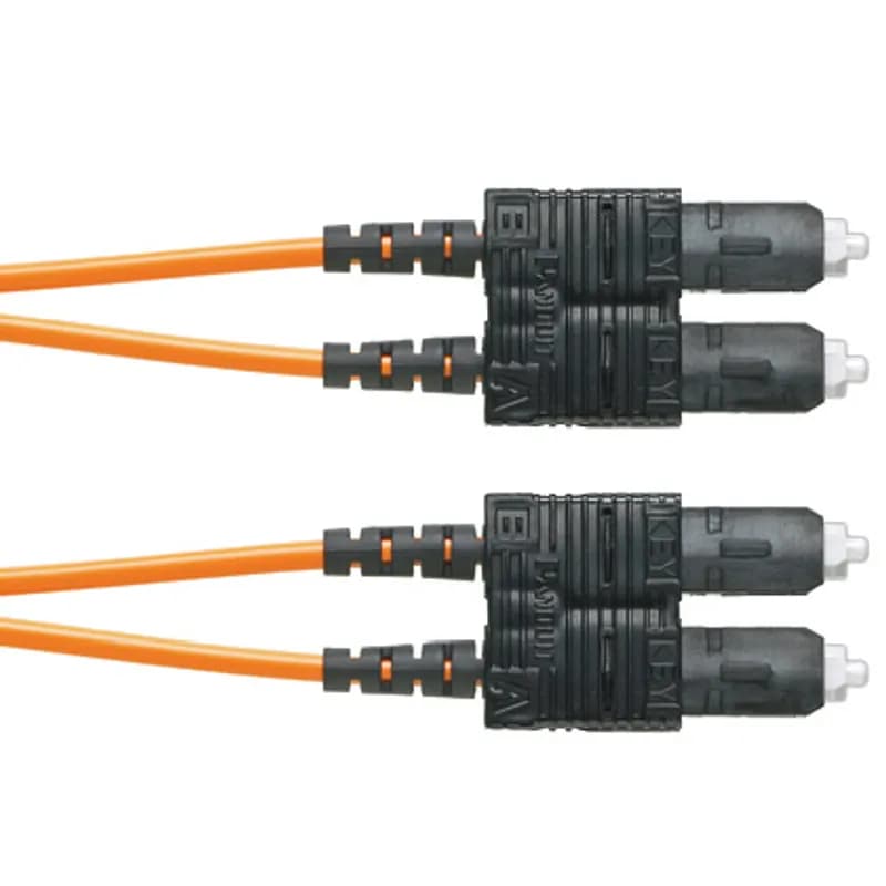 OM1 2 fiber 3mm jacket patchcord, riser (OFNR) rated, SC duplex to SC duplex, std IL