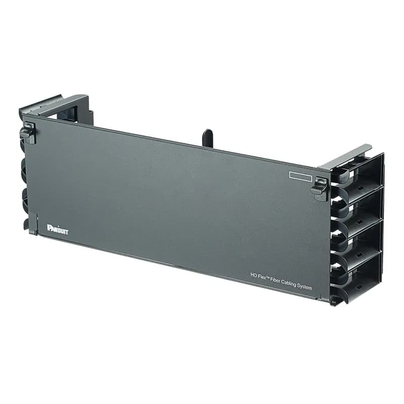 Panduit FLEX-FCM4UA - The HD Flex Front Cable Manager is black and fits in a 4 RU footprint.