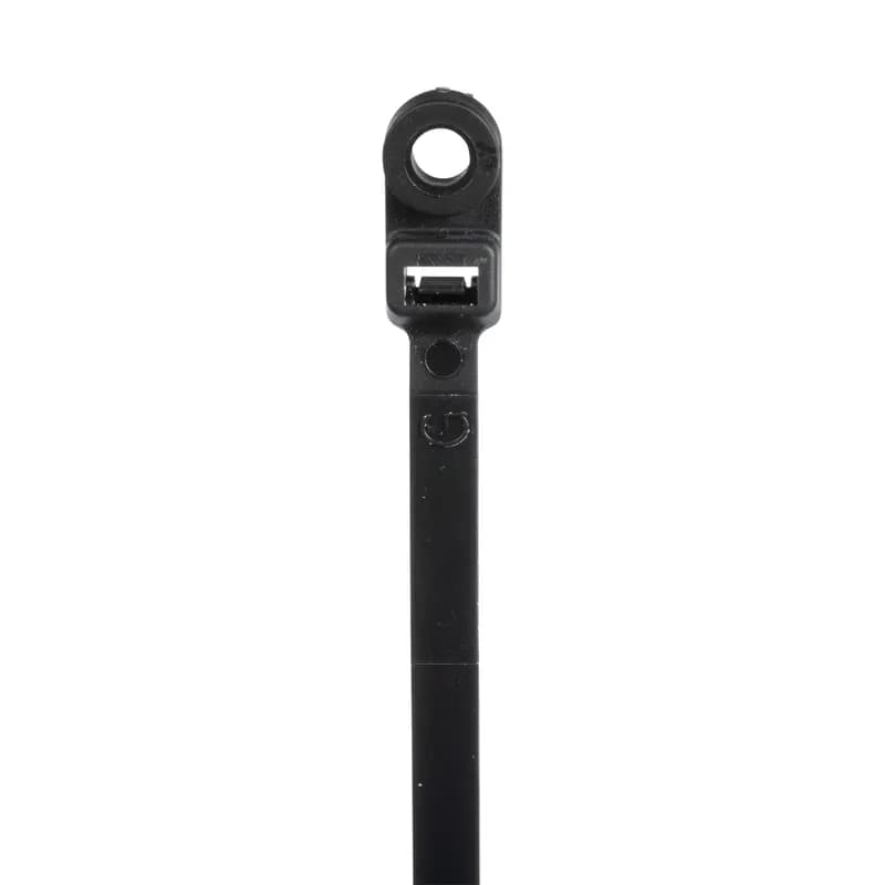 The SC15-120-S25-L0 StrongHold Clamp Cable Ties offers contractors an economical clamp cable tie option for commercial construction and general-purpose applications. The cable tie design allows you to secure cable bundles to another surface, for use with #1/4 (M6) screw. Light-Heavy, 14.96 (380mm) length and are for outdoor use. Made of Weather Resistant Nylon 6.6, are black in color and come in packages of 50.