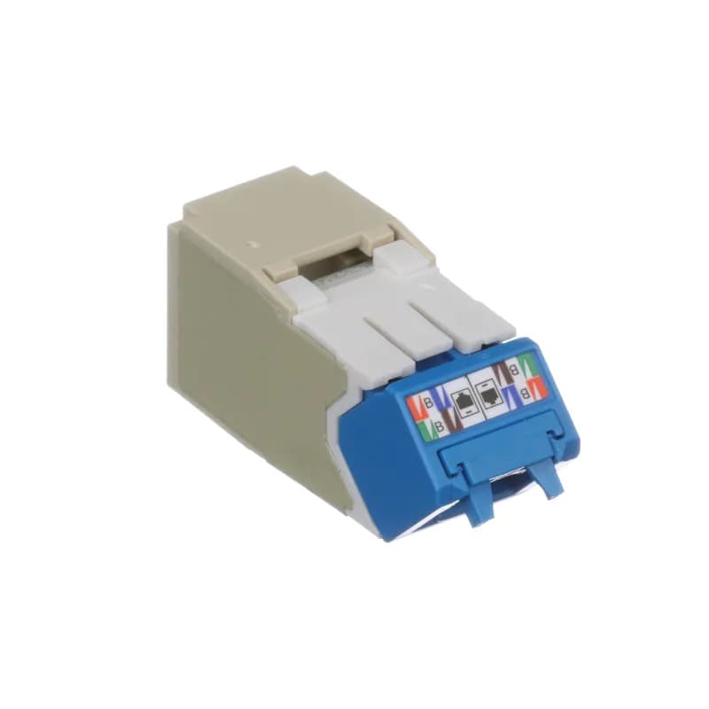 Panduit CJUD6X88TGEI - The Mini-Com Cat 6A UTP RJ45 Up/Down 45 Angled TG Jack Module is designed to terminate 4-pair, 22-26 AWG twisted pair cable and improves cable routing to jacks in tight spaces. Each module is 100% factory tested to exceed industry standard performance requirements. TG style termination eliminates the need for a termination tool. Each jack is individually serialized for traceability and is compatible with Mini-Com Modular Patch Panels and Faceplates.