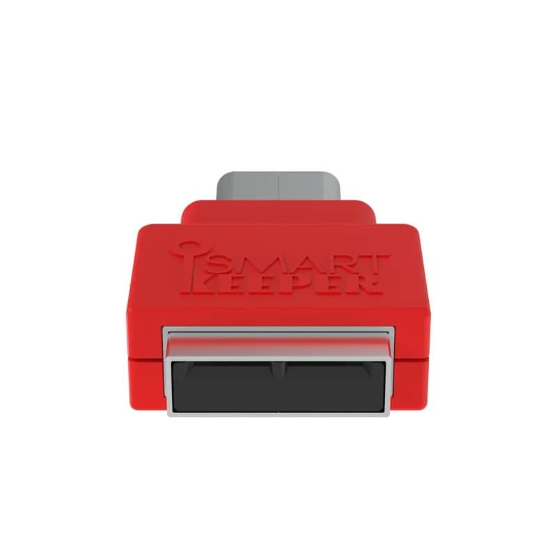 Panduit SKUSBC - The Single Key USB Type C blockout device will protect USBC openings to limit or prevent unauthorized access by adding a physical layer. It can also protect the port from dust and debris or from damage by a foreign object. It can only be removed with Single Key Master Key. The device is red.