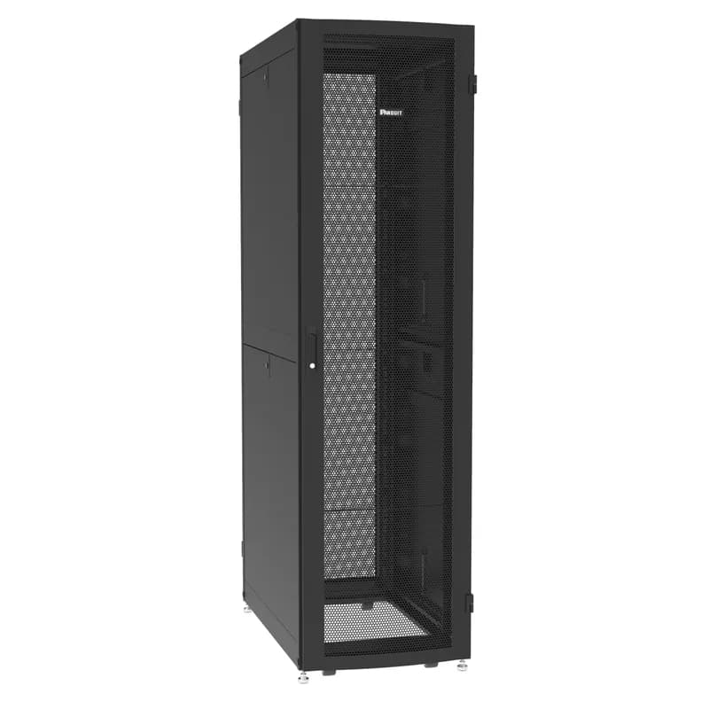 NET-VERSE CABINET, 600MM X 42RU X 1000MM, WITH SIDE PANEL, BLACK