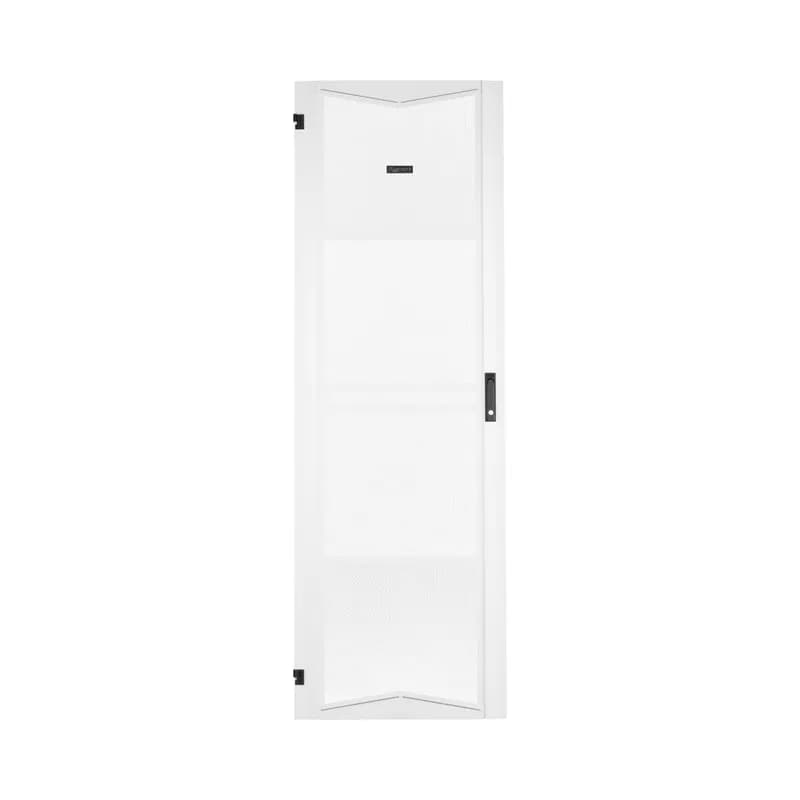 Single Hinged Door for use with 600mm Wide, 51RU FlexFusion Cabinet. Door Includes mechanical key lock. Door can accept 3 Digit Combo Lock, Smart Rack Security Handle, HID w/Humidity Sensor or HID/Keypad w/Humidity Sensor. Door has 80% Open Perforation. White