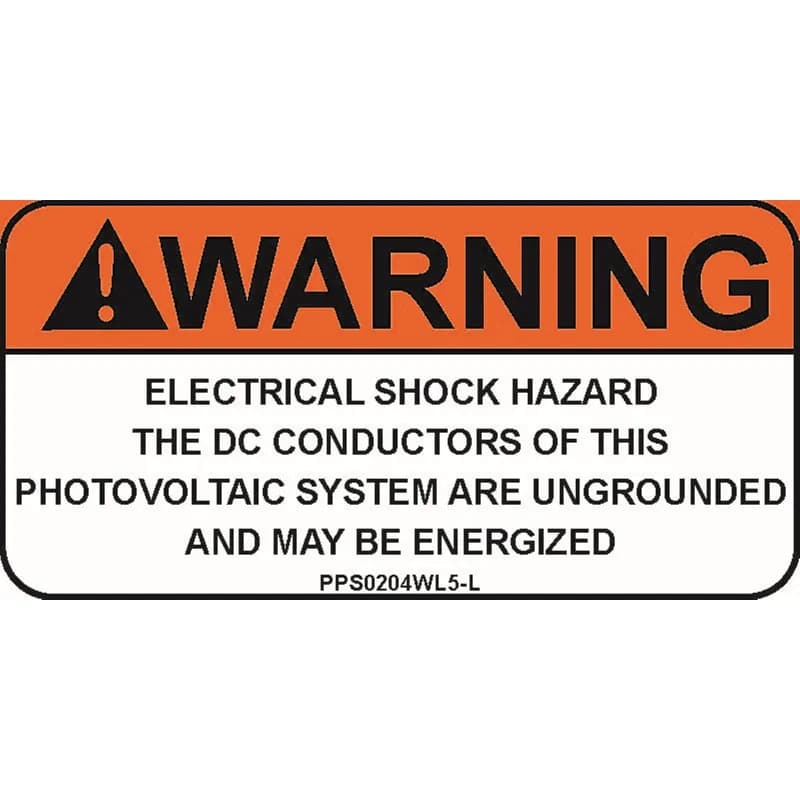 Panduit PPS0204WL5-L - Solar labels are designed for long-term reliability in labeling applications subjected to high ultra violet light exposure. These labels provide reliability in both indoor and outdoor applications and have a clear overlaminate to function in harsh US and Canada environments. Solar Label, 2.00" H x 4.00" W, Warning Header, 'Electrical Shock Hazard' (Legend) with Caution Symbol, Polyester Adhesive, Black/White/Orange, 50 Labels/Package.