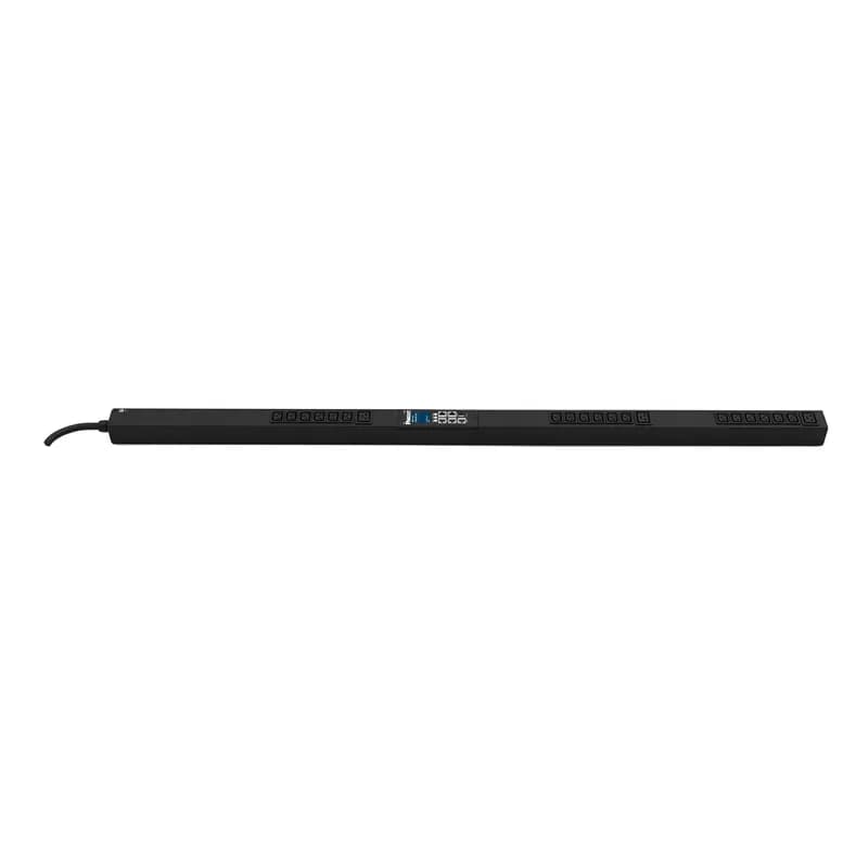 Panduit E21D10M - This Panduit Monitored Input PDU is designed for versatile power distribution, featuring (18)C13, (3)C19, providing unparalleled flexibility in device connectivity. The PDU is equipped with an 16A, Single Phase, IEC 60309 2P+E 6h (IP44) input plug for a secure and reliable connection. A 10-foot (3m) power cord adds to its installation convenience.
