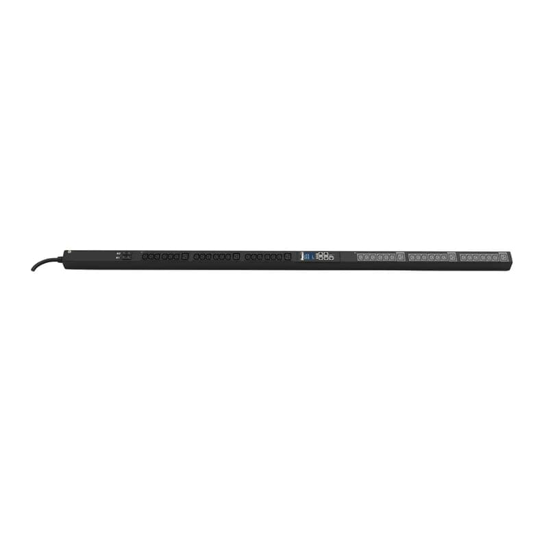 This Panduit Monitored Input PDU is designed for exceptional power distribution, featuring a substantial array of (36) C13 and (6) C19 outlets, perfect for various power requirements. It operates with a 32 amp capacity at 230 V in a single-phase system, ensuring efficient and reliable power delivery. The PDU includes a 10-foot (3m) power cord and robust IEC 60309 2P+E 6h 32A (IP44) input plug, guaranteeing a secure connection. Ideal for environments requiring detailed power monitoring.